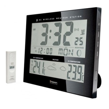Digitale wandklok en weerstation